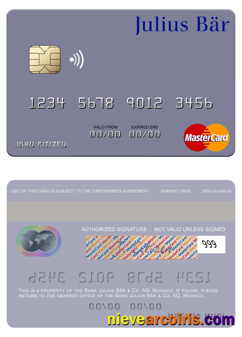 Monaco Bank Julius Bär & Co. AG mastercard